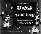 Great Guns! (1927) - Oswald the Lucky Rabbit from gp gun game