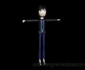A video, of the Scott character 3D model. Scott has a pencil in his hand. It&#39;s based on a character made by friend, dogmenpower on DeviantArt. Created by Scott Snider using 3DS MAX. Uploaded 04-24-2024.