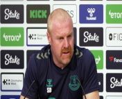 Everton boss Sean Dyche wants to finish the season well when they face Sheffield United at Goodison Park despite being safe from relegation&#60;br/&#62;Finch Farm, Liverpool, UK