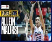 PBA Player of the Game Highlights: Allein Maliksi makes key contributions in 4th period as Meralco shocks San Miguel from shock song bondu re