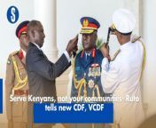 President William Ruto has cautioned the newly appointed Chief ofDefence ForcesGeneral Charles Kahariri and his Vice John Omenda against pushing their communities&#39; interests. https://rb.gy/516qb3