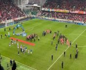 2024 Irish Cup Final - Cliftonville lift the trophy from wit lift play