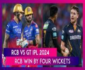 Royal Challengers Bengaluru defeated Gujarat Titans by four wickets to secure their fourth win of the IPL 2024. Chasing 148 runs, RCB went past the target in 13.4 overs.
