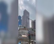 Shocking video: Taiwan earthquake creates waterfall from rooftop swimming pool from www videos comgl