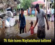 Torrential rain battered parts of Mayiladuthurai district on November 12.Normal life of people was affected due to rain. Paddy fields in the area were affected due to rainfall. As per IMD, light rain is likely to continue till November 14.