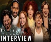 The cast and creators of “Willow” on Disney+ including Tony Revolori, Erin Kellyman, Ruby Cruz, Ellie Bamber, Amar Chadha-Patel, Dempsey Bryk, Jonathan Kasdan, and Michelle Rejwan discuss the new Disney+ series in this interview with CinemaBlend&#39;s Mike Reyes. They discuss their memories from boot camp, growing close with each other on set, making a sequel 35 years later, and much more!