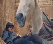 Only the kindest and most pure-hearted people are blessed enough to have animals, from a tiny cat to a massive horse, treat them as their safe spaces, and Stephanie Sherborne is undoubtedly one of them. &#60;br/&#62;&#60;br/&#62;In this endearing clip, Stephanie can be seen comforting her horse as it sleeps in her arms without a worry in the world. &#60;br/&#62;&#60;br/&#62;The way the equine gently rests its sizeable head on the filmer&#39;s body is beyond adorable. It is fully assured that nobody will treat it better than Stephanie. &#60;br/&#62;&#60;br/&#62;&#92;