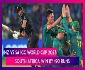South Africa Defeated New Zealand By 190 Runs To Secure Their Sixth Win Of The ICC Cricket World Cup 2023. Defending A Target Of 358 Runs, South Africa Bowled Out New Zealand For Only 167.&#60;br/&#62;