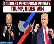 In Louisiana&#39;s presidential primary on Saturday (Mar 23), both US President Joe Biden and former President Donald Trump secured victories, further solidifying their positions after securing their respective party nominations. With no races hanging in the balance, the outcome merely reaffirmed their dominance over their major competitors. Biden collected the 48 delegates up for grabs for Democrats, and former President Donald Trump collected the 47 delegates for Republicans. &#60;br/&#62; &#60;br/&#62;#Biden #Trump #LouisianaPrimary #PresidentialElection #ElectionVictory #PartyNominations #USPolitics #DemocraticParty #RepublicanParty #PoliticalContest #PrimaryElection #ElectionResults #CampaignTrail #PresidentialNominees #VoteCount #PoliticalLeadership #VictorySpeech #PoliticalMilestones #PoliticalSuccess #DemocraticProcess&#60;br/&#62;~PR.152~ED.101~