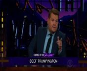 James Corden looks at the exciting slate of guests due to appear on The Late Late Show including a piece of beef wellington that looks like Donald Trump&#39;s neck!