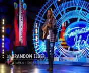 Brandon Elder auditions for American Idol in front of Judges Katy Perry, Luke Bryan and Lionel Richie with an original song called &#92;
