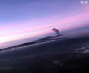 An airline passenger captured majestic footage of Mexico&#39;s Popocatepetl volcano spewing ash miles into the sky.