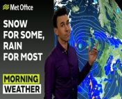 Snow in higher areas of Scotland, rain elsewhere. Into the afternoon, showers with some brighter spells and mild temperatures in the south.– This is the Met Office UK Weather forecast for the morning of 09/02/24. Bringing you today’s weather forecast is Aidan McGivern.