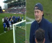 A furious ultra stormed onto the pitch to scream at players after the German side was thrashed 6-0 at home.Source: Viaplay Urheilu