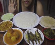 Eating Fish Fry, Egg Curry, Chana Masala, Chapati, White Rice &#124; Mukbang