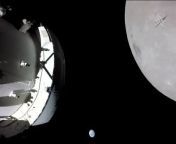 See footage Orion Spacecraft, moon and Earth shortly before its &#92;