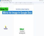 How To Mirror an Image in Google Docs &#124; Create a Unique Flipped Effect.&#60;br/&#62;&#60;br/&#62;Welcome to Tuts Nest!Unleash your creativity as we guide you through the process of mirroring images in Google Docs. Whether you&#39;re working on a presentation, report, or any document, this tutorial will teach you a simple yet impactful technique.&#60;br/&#62;&#60;br/&#62;Key Steps Covered:&#60;br/&#62;Insert the image into the Google Docs drawing canvas.&#60;br/&#62;Select the image and open the &#39;actions&#39; menu.&#60;br/&#62;Choose &#39;rotate&#39; and then &#39;horizontally&#39; for the mirrored effect.&#60;br/&#62;Watch and Transform:&#60;br/&#62;Join us in this tutorial as we demonstrate how to create a unique flipped effect by mirroring images in Google Docs. Whether you&#39;re a student, professional, or simply looking to enhance your document visuals, this skill will add a creative touch to your projects.&#60;br/&#62;&#60;br/&#62;Unlock Creative Possibilities:&#60;br/&#62;Learn the steps to open up creative possibilities by mirroring images effortlessly. The mirrored effect can bring a fresh and unique perspective to your visuals, making your documents more engaging.&#60;br/&#62;&#60;br/&#62;Subscribe for More Tips:&#60;br/&#62;If you find this tutorial helpful, don&#39;t forget to give it a thumbs up, subscribe for more Google Docs tips, and share it with your fellow document enthusiasts. Hit the notification bell to stay updated on our latest tutorials!&#60;br/&#62;&#60;br/&#62;Thanks for watching, and here&#39;s to creating visually stunning documents in Google Docs!&#60;br/&#62;&#60;br/&#62;#GoogleDocsImageEditing #MirrorImage #TutsNestTutorial #DocumentDesign #GoogleDocsHowTo #TechTutorial #LearnWithTutsNest #GoogleWorkspaceTips #TutsNestTips #DocumentFormatting