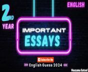 Important Essays for 2nd Year English Exam from 2nd t20 match 2nd inning full pak vs sri