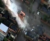 One child has died and dozens have been injured after a burst water main released a torrent of water over a residential area in Campo Grande, near Rio de Janeiro on Tuesday.