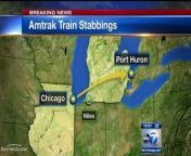 A suspect is in custody after four people were stabbed on board an Amtrak train in southwestern Michigan Friday evening, police said.