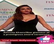 Amruta Khanvilkar glamour at a prestigious award ceremony