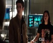 When King Shark escapes from an A.R.G.U.S. holding tank, Lila (guest star Audrey Marie Anderson) and Diggle (David Ramsey) travel to Central City to warn The Flash (Grant Gustin). King Shark shows up at the West house and attacks Joe (Jesse L. Martin), Iris (Candice Patton), Wally (Keiynan Lonsdale) and Barry. Hanelle Culpepper directed the episode written by Benjamin Raab &amp; Deric A. Hughes (#215). Original airdate 2/23/16