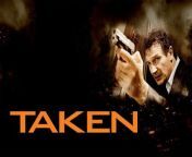 Taken (also titled 96 Hours and The Hostage) is a 2008 English-language French action-thriller film directed by Pierre Morel from a story written by Luc Besson and Robert Mark Kamen. It stars Liam Neeson, Maggie Grace, Katie Cassidy, Famke Janssen, Leland Orser and Holly Valance. In the film, Bryan Mills is an ex-CIA officer who sets to track down his teenage daughter Kim and her best friend Amanda after they are kidnapped by Albanian human traffickers while travelling in France during a vacation.
