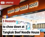 Moo-ve on over to Tangkak Beef Noodles House’s second Halal outlet in Berjaya Times Square for a wide selection of hearty, meaty meals.&#60;br/&#62;&#60;br/&#62;Beef Tangkak Noodles @ Berjaya Times Square&#60;br/&#62;No. LG-21 &amp; LG-22, Level LG,&#60;br/&#62;Berjaya Times Square,&#60;br/&#62;1, Jln Imbi, Imbi,&#60;br/&#62;55100 Kuala Lumpur&#60;br/&#62;Operation Hours:&#60;br/&#62;10 am-10 pm&#60;br/&#62;&#60;br/&#62;Story by: Terence Toh&#60;br/&#62;Shot by: Moganraj Villavan&#60;br/&#62;Presented by: Selven Razz&#60;br/&#62;Edited by: Daniel Chung&#60;br/&#62;&#60;br/&#62;Read More: ead More: https://www.freemalaysiatoday.com/category/leisure/2024/04/08/tangkak-beef-noodles-beloved-family-recipe-goes-halal/&#60;br/&#62;&#60;br/&#62;&#60;br/&#62;&#60;br/&#62;Free Malaysia Today is an independent, bi-lingual news portal with a focus on Malaysian current affairs.&#60;br/&#62;&#60;br/&#62;Subscribe to our channel - http://bit.ly/2Qo08ry&#60;br/&#62;------------------------------------------------------------------------------------------------------------------------------------------------------&#60;br/&#62;Check us out at https://www.freemalaysiatoday.com&#60;br/&#62;Follow FMT on Facebook: https://bit.ly/49JJoo5&#60;br/&#62;Follow FMT on Dailymotion: https://bit.ly/2WGITHM&#60;br/&#62;Follow FMT on X: https://bit.ly/48zARSW &#60;br/&#62;Follow FMT on Instagram: https://bit.ly/48Cq76h&#60;br/&#62;Follow FMT on TikTok : https://bit.ly/3uKuQFp&#60;br/&#62;Follow FMT Berita on TikTok: https://bit.ly/48vpnQG &#60;br/&#62;Follow FMT Telegram - https://bit.ly/42VyzMX&#60;br/&#62;Follow FMT LinkedIn - https://bit.ly/42YytEb&#60;br/&#62;Follow FMT Lifestyle on Instagram: https://bit.ly/42WrsUj&#60;br/&#62;Follow FMT on WhatsApp: https://bit.ly/49GMbxW &#60;br/&#62;------------------------------------------------------------------------------------------------------------------------------------------------------&#60;br/&#62;Download FMT News App:&#60;br/&#62;Google Play – http://bit.ly/2YSuV46&#60;br/&#62;App Store – https://apple.co/2HNH7gZ&#60;br/&#62;Huawei AppGallery - https://bit.ly/2D2OpNP&#60;br/&#62;&#60;br/&#62;#FMTLifestyle #3Reasons #TangkakBeefNoodles #BerjayaTimeSquare