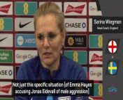 Wiegman gives take on Emma Hayes “male aggression” accusation from male with hourglass