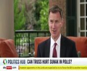Jeremy Hunt refuses to say &#39;anything negative&#39; about Liz TrussSource Sky News