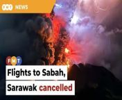 Malaysia Airlines cancelled 19 flights today while AirAsia cancelled 16.&#60;br/&#62;&#60;br/&#62;Read More: &#60;br/&#62;https://www.freemalaysiatoday.com/category/nation/2024/04/18/flights-to-sabah-sarawak-cancelled-due-to-mount-ruang-volcanic-eruption/&#60;br/&#62;&#60;br/&#62;Laporan Lanjut: &#60;br/&#62;https://www.freemalaysiatoday.com/category/bahasa/tempatan/2024/04/18/letusan-gunung-ruang-35-penerbangan-malaysia-airlines-airasia-batal/&#60;br/&#62;&#60;br/&#62;Free Malaysia Today is an independent, bi-lingual news portal with a focus on Malaysian current affairs.&#60;br/&#62;&#60;br/&#62;Subscribe to our channel - http://bit.ly/2Qo08ry&#60;br/&#62;------------------------------------------------------------------------------------------------------------------------------------------------------&#60;br/&#62;Check us out at https://www.freemalaysiatoday.com&#60;br/&#62;Follow FMT on Facebook: https://bit.ly/49JJoo5&#60;br/&#62;Follow FMT on Dailymotion: https://bit.ly/2WGITHM&#60;br/&#62;Follow FMT on X: https://bit.ly/48zARSW &#60;br/&#62;Follow FMT on Instagram: https://bit.ly/48Cq76h&#60;br/&#62;Follow FMT on TikTok : https://bit.ly/3uKuQFp&#60;br/&#62;Follow FMT Berita on TikTok: https://bit.ly/48vpnQG &#60;br/&#62;Follow FMT Telegram - https://bit.ly/42VyzMX&#60;br/&#62;Follow FMT LinkedIn - https://bit.ly/42YytEb&#60;br/&#62;Follow FMT Lifestyle on Instagram: https://bit.ly/42WrsUj&#60;br/&#62;Follow FMT on WhatsApp: https://bit.ly/49GMbxW &#60;br/&#62;------------------------------------------------------------------------------------------------------------------------------------------------------&#60;br/&#62;Download FMT News App:&#60;br/&#62;Google Play – http://bit.ly/2YSuV46&#60;br/&#62;App Store – https://apple.co/2HNH7gZ&#60;br/&#62;Huawei AppGallery - https://bit.ly/2D2OpNP&#60;br/&#62;&#60;br/&#62;#FMTNews #MountRuang #Volcano #FlightsCancelled #Sabah #Sarawak