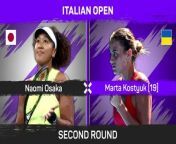 Naomi Osaka made light work of No.19 seed Marta Kostyuk at the WTA Rome