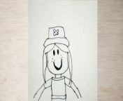 How to draw Roblox Girl Avatar from tdc roblox w live