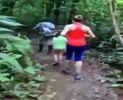 Family walks through jungle and gets a surprise from google tha