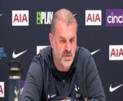 Tottenham boss Ange Postecoglu said he understands what the fans are going through after their recent poor form but feels everything is still going in the right direction ahead of their game with Burnley&#60;br/&#62;Tottenham training centre, London, UK