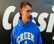 Russell&#39;s Creek&#39;s Sam Alberts speaks following his side&#39;s round six Warrnambool and District league win against Old Collegians.