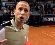 British star Dan Evans was involved in a blazing row with the umpire before crashing out in the first round at the Italian Open.&#60;br/&#62;&#60;br/&#62;The 33-year-old launched into a furious tirade at Italian Open umpire Mohamed Lahyani and earned a code violation for unsportsmanlike conduct during his match with home favorite Fabio Fognini &#60;br/&#62;&#60;br/&#62;Evans was on the verge of breaking serve in the deciding set when Fognini appeared to have slapped a drive volley wide.&#60;br/&#62;&#60;br/&#62;Lahyani insisted that the ball was in, pointing to a mark in the clay which — according to Hawk-Eye evidence — was not the one left by Fognini’s shot.&#60;br/&#62;&#60;br/&#62;An irate Evans even pleaded with Fognini to tell the umpire the call was wrong.&#60;br/&#62;&#60;br/&#62;Lahyani stood firm and said: &#39;It&#39;s catching the back of the line&#39;&#60;br/&#62;&#60;br/&#62;To which, Evans, now talking to Fognini said: &#39;He can&#39;t even see where the ball is!&#39;&#60;br/&#62;&#60;br/&#62;The argument continued after replays confirmed the ball was out, despite this, Lahyani stuck to his original call.&#60;br/&#62;&#60;br/&#62;Evans said: &#39;You couldn&#39;t show me the mark… it didn&#39;t hit the line&#39;.&#60;br/&#62;&#60;br/&#62;Lahyani replied: &#39;Don&#39;t swear.&#39;&#60;br/&#62;&#60;br/&#62;Evans continued: &#39;All I&#39;m asking is for you to show me where the ball landed but you couldn&#39;t because you didn&#39;t know. It&#39;s over, forget it. Can you tell me why I had unsportsmanlike conduct?&#39;&#60;br/&#62;&#60;br/&#62;Lahyani answered: &#39;Yes, because you have used the F-word today. I agree [that Evans had his point of view] but you don&#39;t shout at me and use the F-word. If you had talked to me in a normal way I would have accepted it.&#39;&#60;br/&#62;&#60;br/&#62;While the argument went on, the boos for Evans from the crowd grew louder.&#60;br/&#62;&#60;br/&#62;Evans would eventually lose the game 4-6, 6-3, 2-6.&#60;br/&#62;