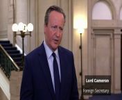 Lord Cameron has condemned a video of British-Israeli hostage Nadav Popplewell as the Foreign Office investigates the claims that he has been killed in Gaza. Hamas say Mr Popplewell has died from wounds sustained in an Israeli airstrike over a month ago. Report by Etemadil. Like us on Facebook at http://www.facebook.com/itn and follow us on Twitter at http://twitter.com/itn