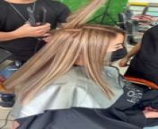 Hair color balayage style from color orin
