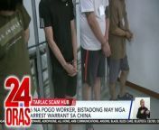 Wanted pa pala sa mga kaso ng panloloko at ibang krimen sa China ang ilang POGO worker sa sinalakay na scam hub sa Tarlac. Tinutukan &#39;yan ni Saleema Refran.&#60;br/&#62;&#60;br/&#62;&#60;br/&#62;24 Oras is GMA Network’s flagship newscast, anchored by Mel Tiangco, Vicky Morales and Emil Sumangil. It airs on GMA-7 Mondays to Fridays at 6:30 PM (PHL Time) and on weekends at 5:30 PM. For more videos from 24 Oras, visit http://www.gmanews.tv/24oras.&#60;br/&#62;&#60;br/&#62;#GMAIntegratedNews #KapusoStream&#60;br/&#62;&#60;br/&#62;Breaking news and stories from the Philippines and abroad:&#60;br/&#62;GMA Integrated News Portal: http://www.gmanews.tv&#60;br/&#62;Facebook: http://www.facebook.com/gmanews&#60;br/&#62;TikTok: https://www.tiktok.com/@gmanews&#60;br/&#62;Twitter: http://www.twitter.com/gmanews&#60;br/&#62;Instagram: http://www.instagram.com/gmanews&#60;br/&#62;&#60;br/&#62;GMA Network Kapuso programs on GMA Pinoy TV: https://gmapinoytv.com/subscribe