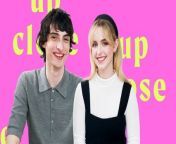 Finn Wolfhard and McKenna Grace star in Ghostbusters: Frozen Empire and they get Up Close with Cosmopolitan UK about the British phrases James Acaster taught them and on-set mishaps.