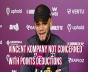 Vincent Kompany is only concentrating his efforts on things that he can control and that&#39;s making sure Burnley have enough points to survive in the Premier League.