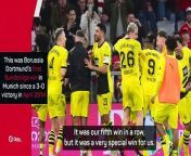 Edin Terzic was delighted to celebrate a first Bundesliga win in Munich for Borussia Dortmund since 2014